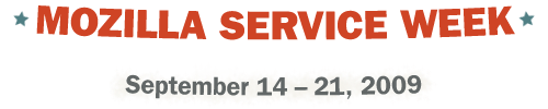 Mozilla Service Week, September 14-21, 2009